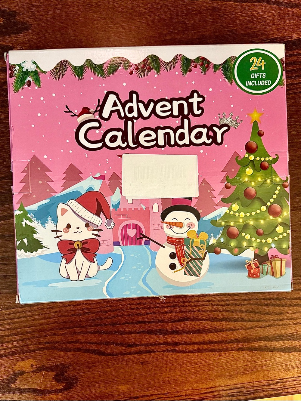 Hello Kitty Pink Holiday Advent Calendar with Festive Tree